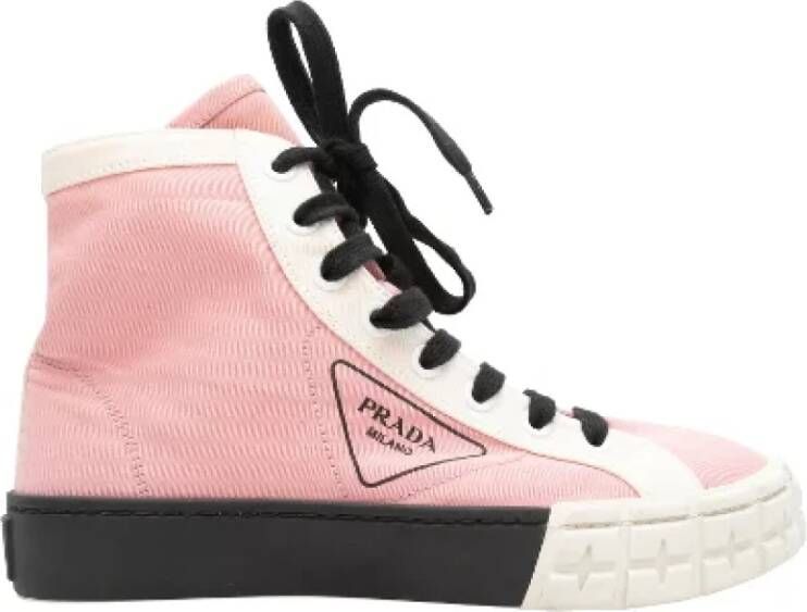 Prada Vintage Pre-owned Canvas sneakers Pink Dames