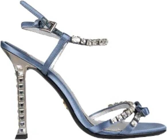 Prada Vintage Pre-owned Cotton sandals Blue Dames