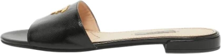 Prada Vintage Pre-owned Fabric flats Black Dames