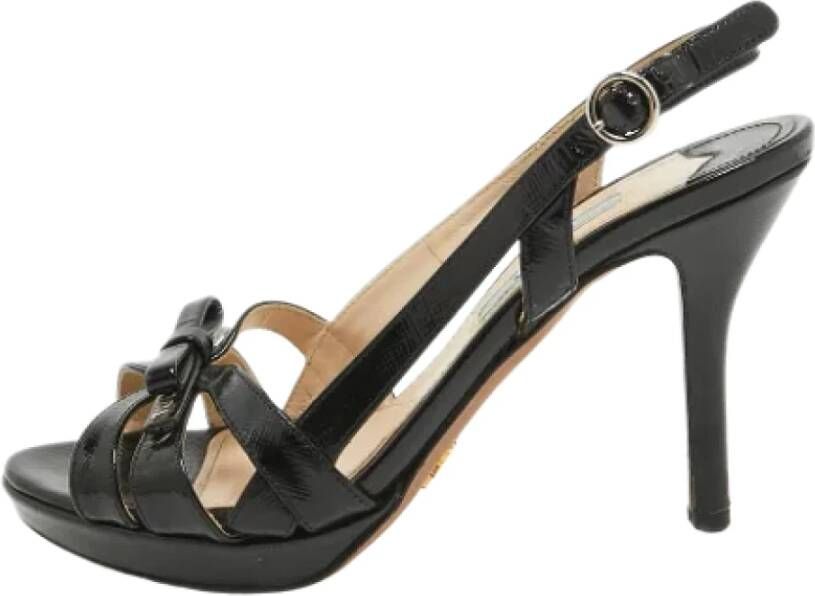 Prada Vintage Pre-owned Fabric sandals Black Dames