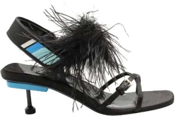 Prada Vintage Pre-owned Fabric sandals Black Dames