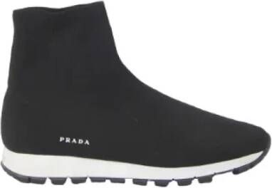 Prada Vintage Pre-owned Fabric sneakers Black Dames