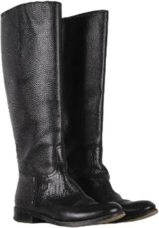 Prada Vintage Pre-owned Leather boots Black Dames