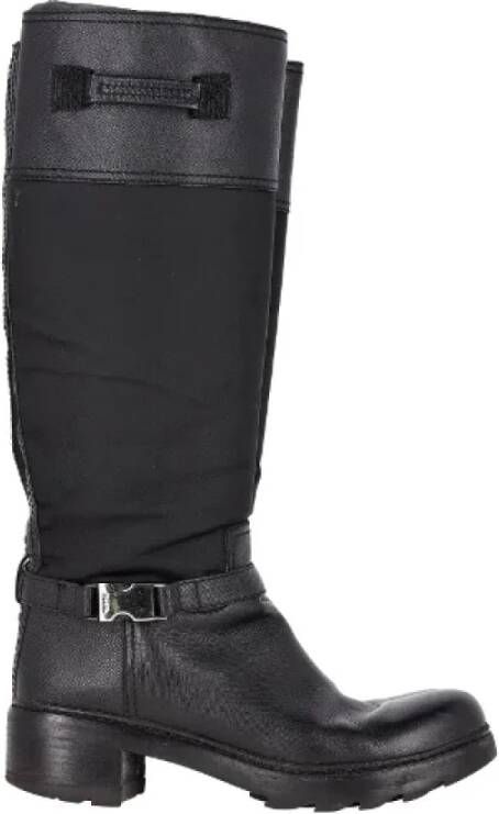 Prada Vintage Pre-owned Leather boots Black Dames