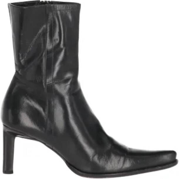 Prada Vintage Pre-owned Leather boots Black Dames