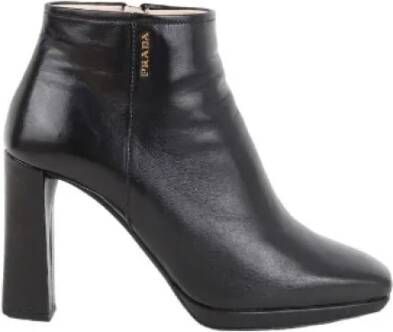 Prada Vintage Pre-owned Leather boots Black Dames