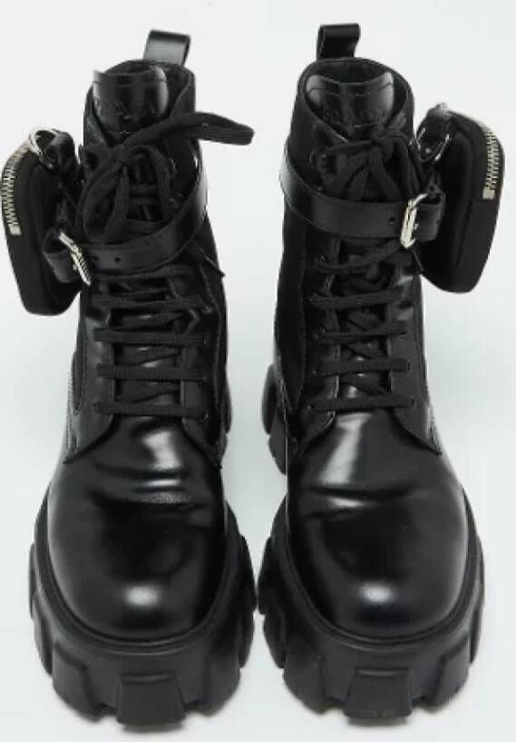 Prada Vintage Pre-owned Leather boots Black Dames