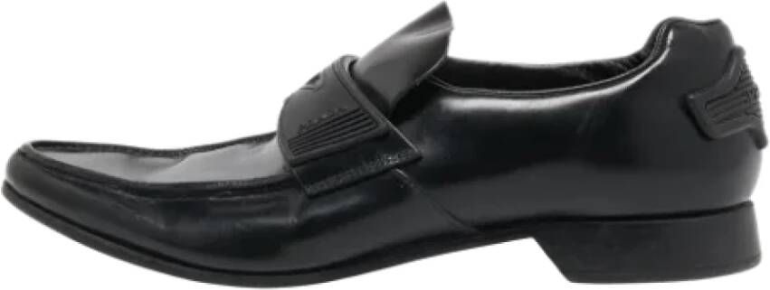 Prada Vintage Pre-owned Leather flats Black Dames