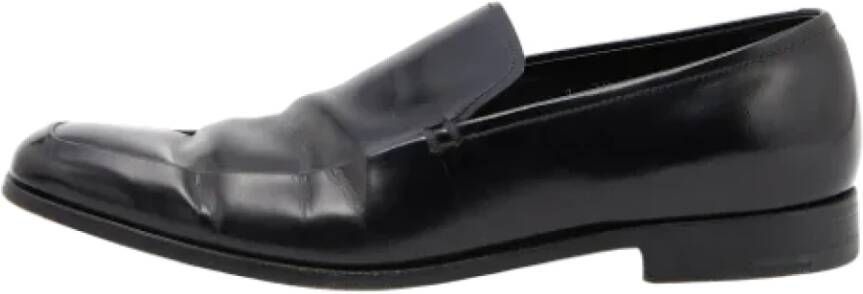 Prada Vintage Pre-owned Leather flats Black Dames