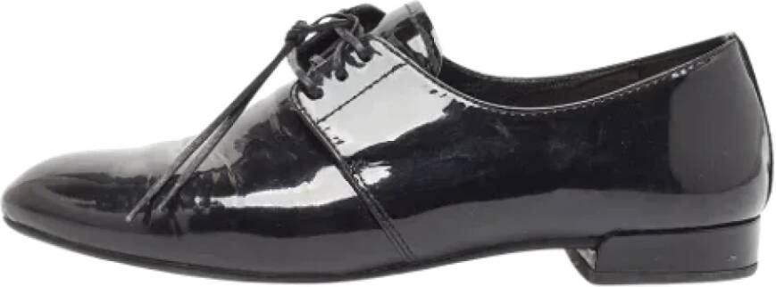 Prada Vintage Pre-owned Leather flats Black Dames