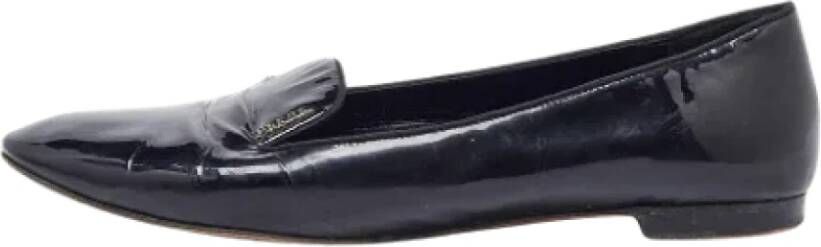 Prada Vintage Pre-owned Leather flats Black Dames