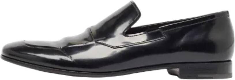 Prada Vintage Pre-owned Leather flats Black Dames