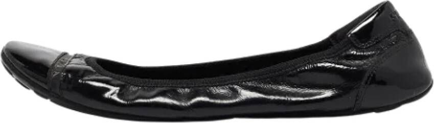 Prada Vintage Pre-owned Leather flats Black Dames