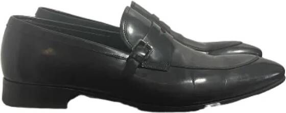 Prada Vintage Pre-owned Leather flats Black Dames