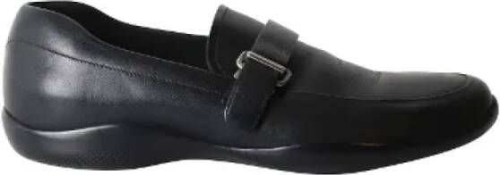 Prada Vintage Pre-owned Leather flats Black Heren