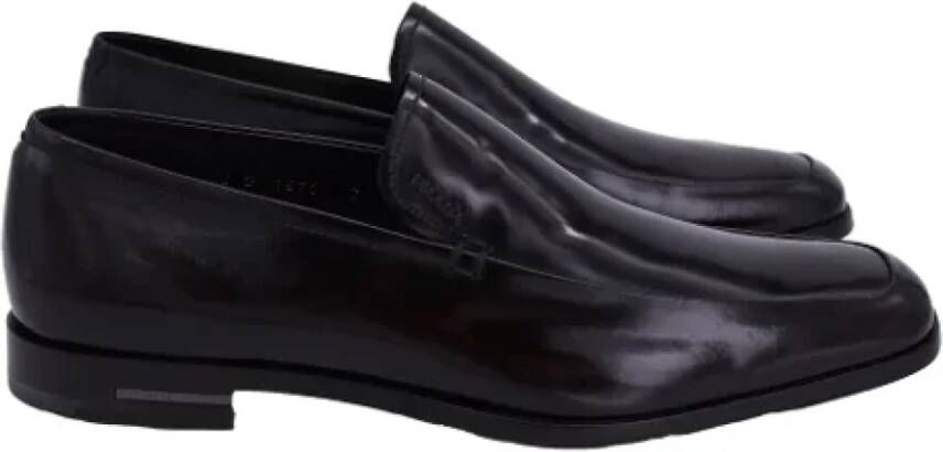 Prada Vintage Pre-owned Leather flats Black Heren