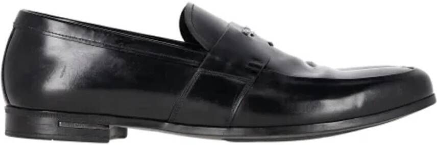 Prada Vintage Pre-owned Leather flats Black Heren