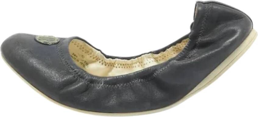 Prada Vintage Pre-owned Leather flats Blue Dames