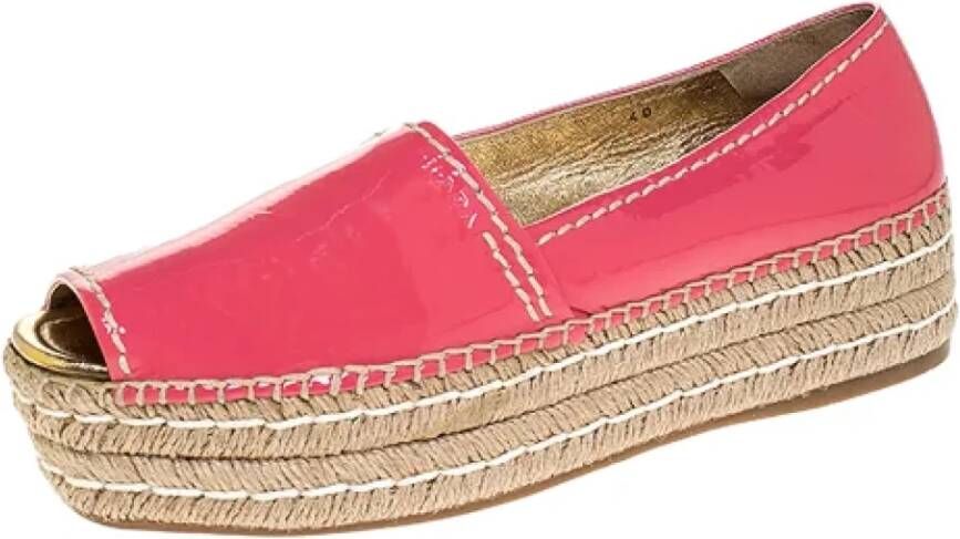 Prada Vintage Pre-owned Leather flats Pink Dames