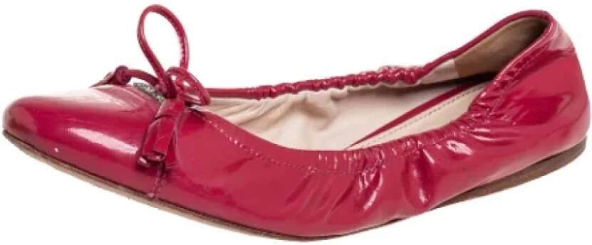 Prada Vintage Pre-owned Leather flats Pink Dames