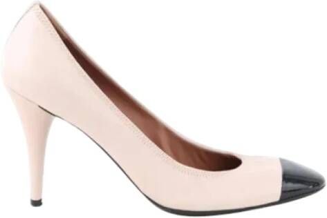 Prada Vintage Pre-owned Leather heels Beige Dames