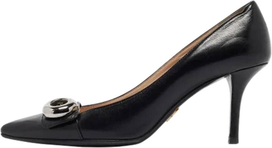 Prada Vintage Pre-owned Leather heels Black Dames