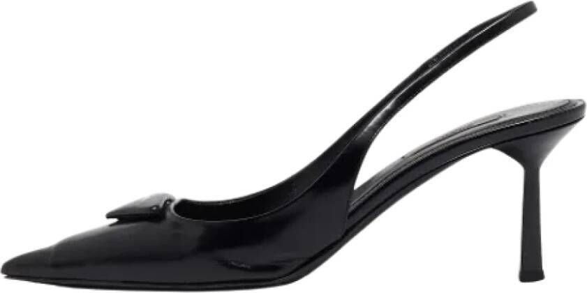 Prada Vintage Pre-owned Leather heels Black Dames