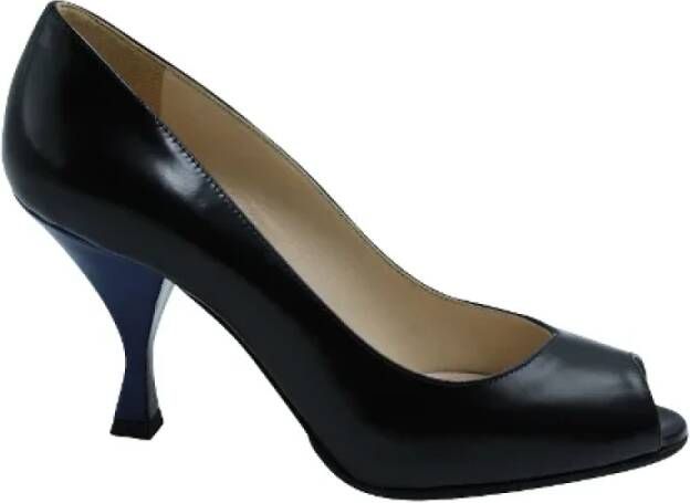 Prada Vintage Pre-owned Leather heels Black Dames