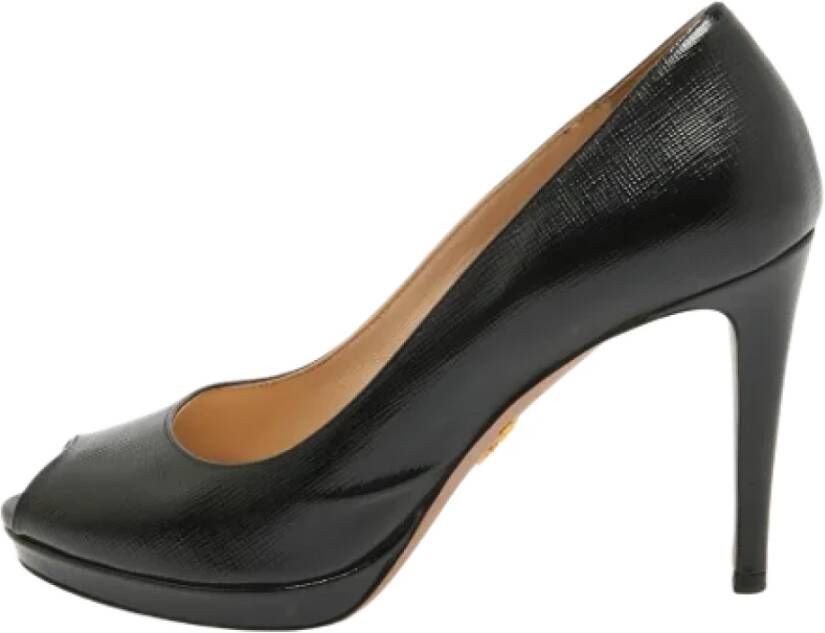 Prada Vintage Pre-owned Leather heels Black Dames