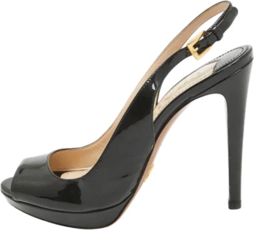 Prada Vintage Pre-owned Leather heels Black Dames