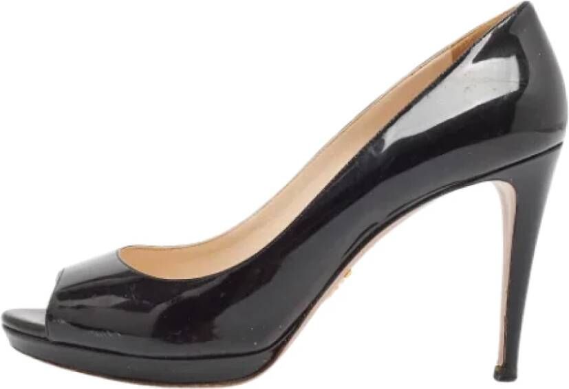 Prada Vintage Pre-owned Leather heels Black Dames