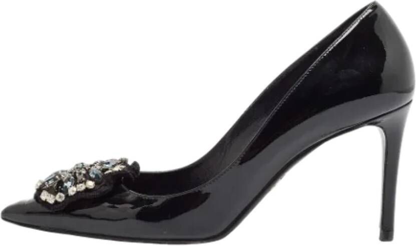 Prada Vintage Pre-owned Leather heels Black Dames