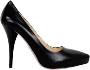 Prada Vintage Pre-owned Leather heels Black Dames