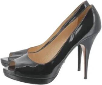 Prada Vintage Pre-owned Leather heels Black Dames