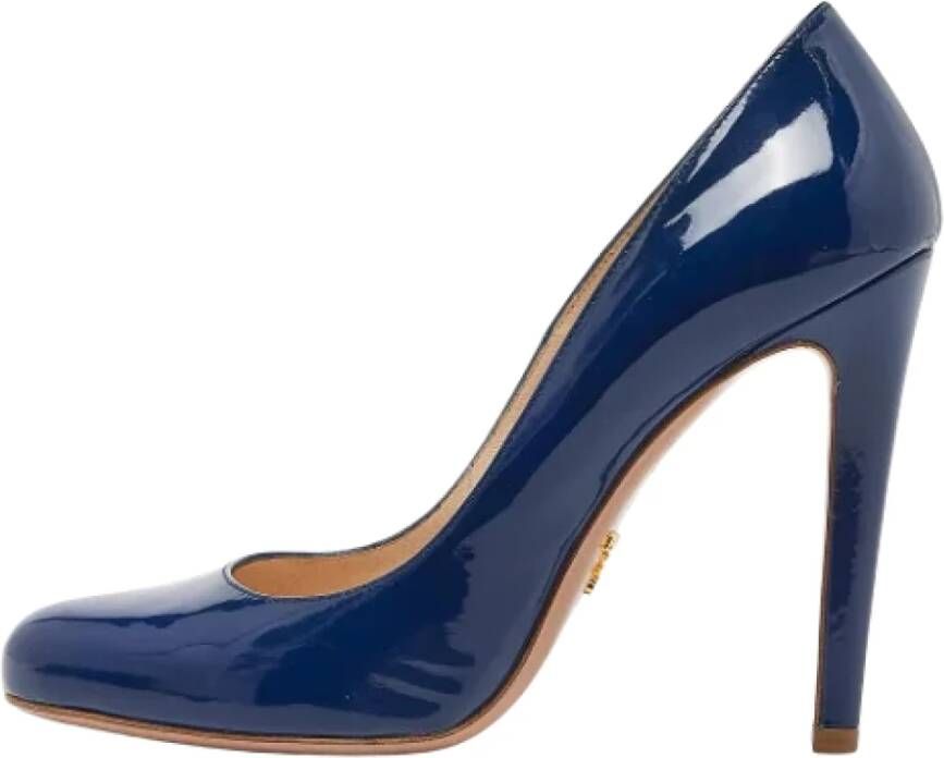 Prada Vintage Pre-owned Leather heels Blue Dames