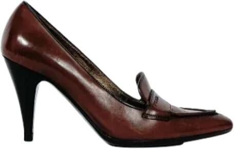 Prada Vintage Pre-owned Leather heels Brown Dames