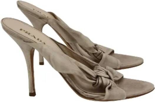 Prada Vintage Pre-owned Leather heels Gray Dames