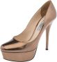 Prada Vintage Pre-owned Leather heels Gray Dames - Thumbnail 1