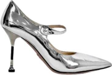 Prada Vintage Pre-owned Leather heels Gray Dames