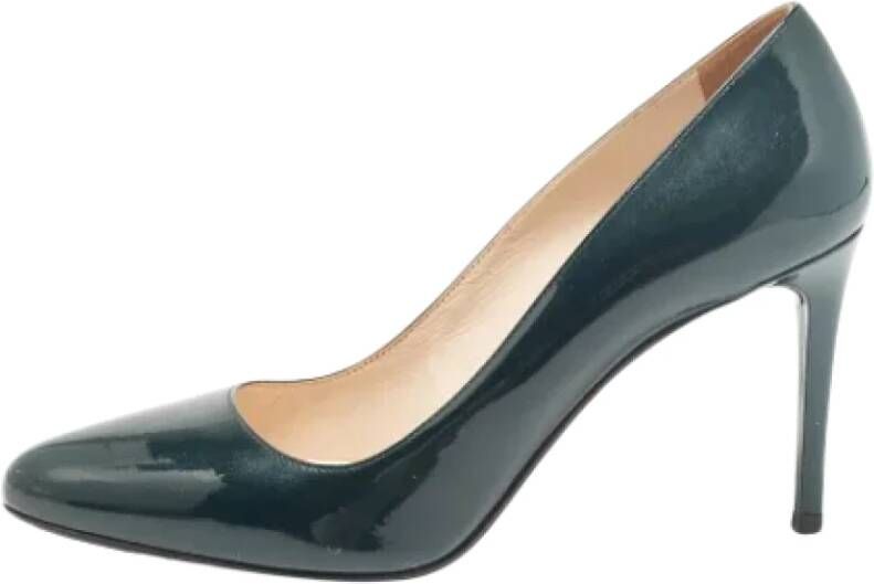 Prada Vintage Pre-owned Leather heels Green Dames