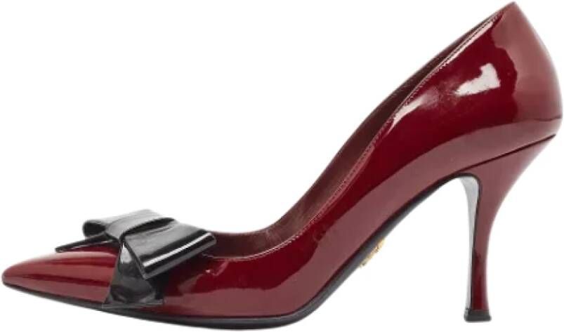 Prada Vintage Pre-owned Leather heels Red Dames