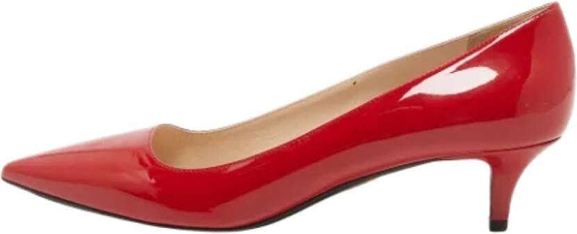 Prada Vintage Pre-owned Leather heels Red Dames