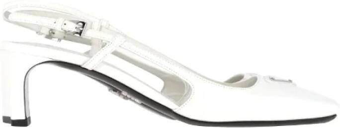 Prada Vintage Pre-owned Leather heels White Dames