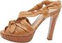 Prada Vintage Pre-owned Leather sandals Beige Dames - Thumbnail 1