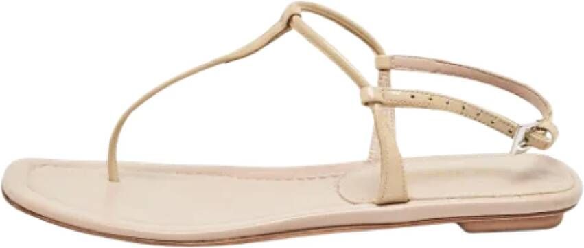 Prada Vintage Pre-owned Leather sandals Beige Dames