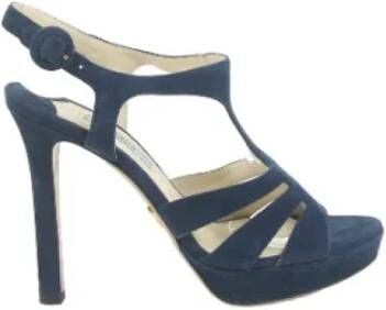 Prada Vintage Pre-owned Leather sandals Blue Dames