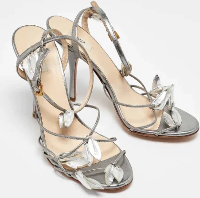 Prada Vintage Pre-owned Leather sandals Gray Dames