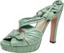 Prada Vintage Pre-owned Leather sandals Green Dames - Thumbnail 1