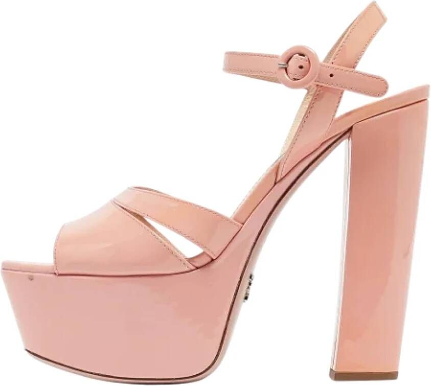 Prada Vintage Pre-owned Leather sandals Pink Dames