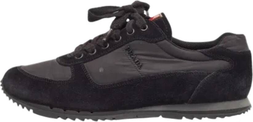 Prada Vintage Pre-owned Nylon sneakers Black Heren